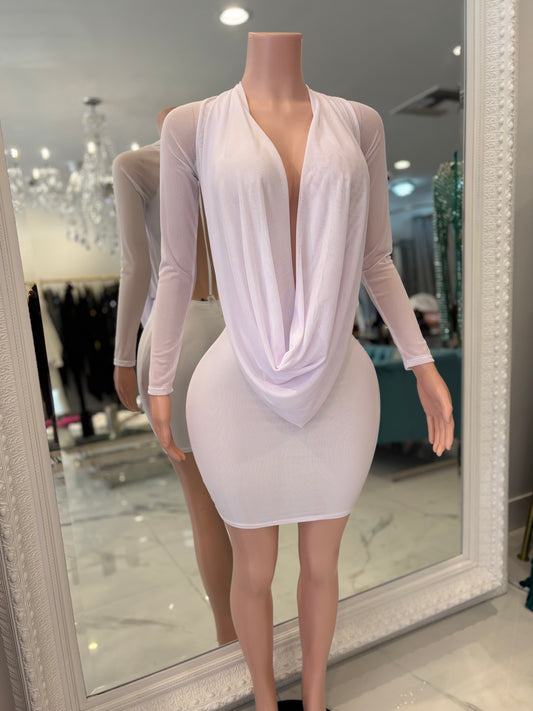 Only if You Let Me Mini Dress white