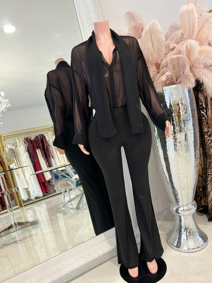 Own It and Work it Pants Set Black