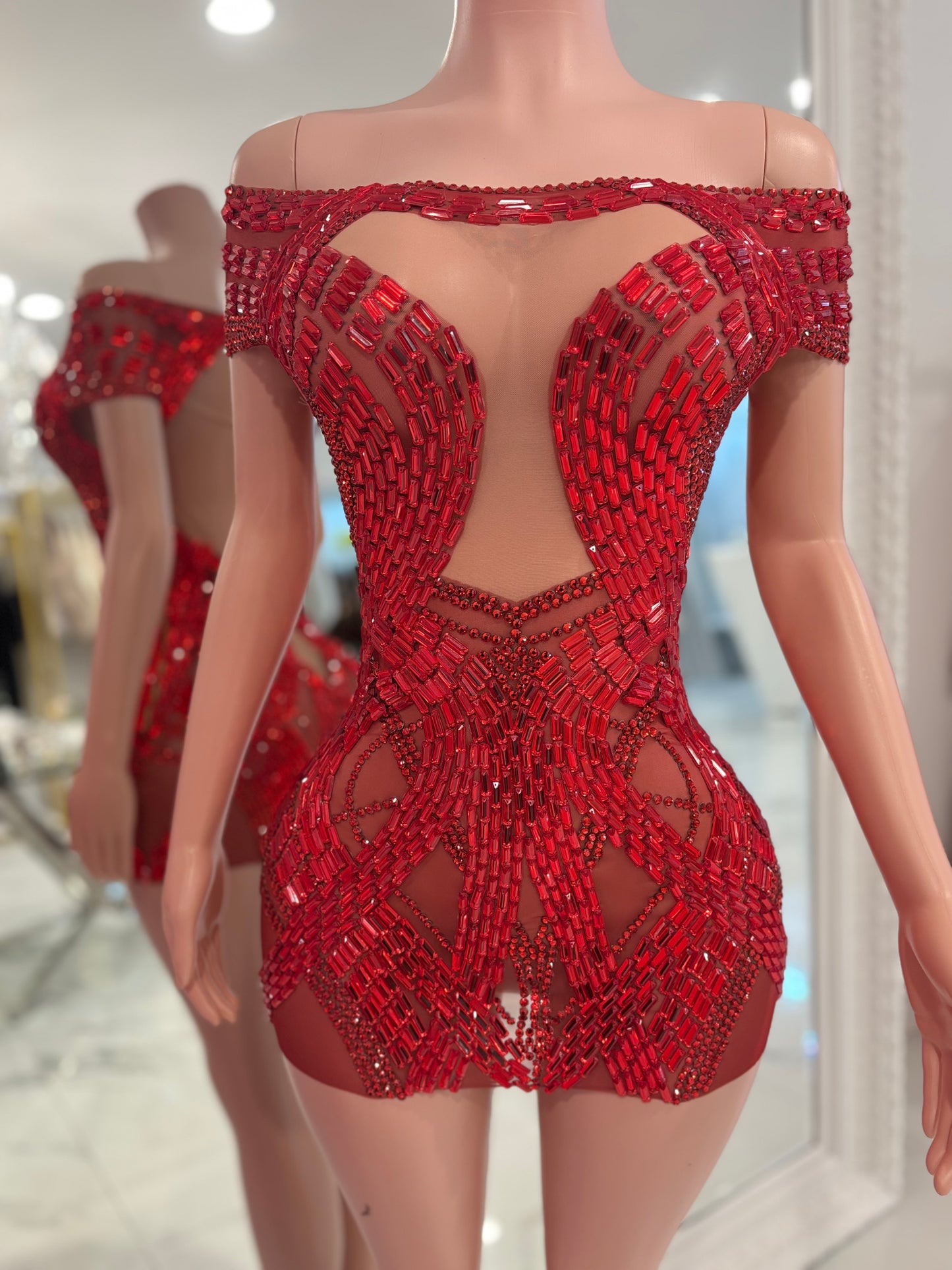 Embrace Me Baby Mini Dress Red