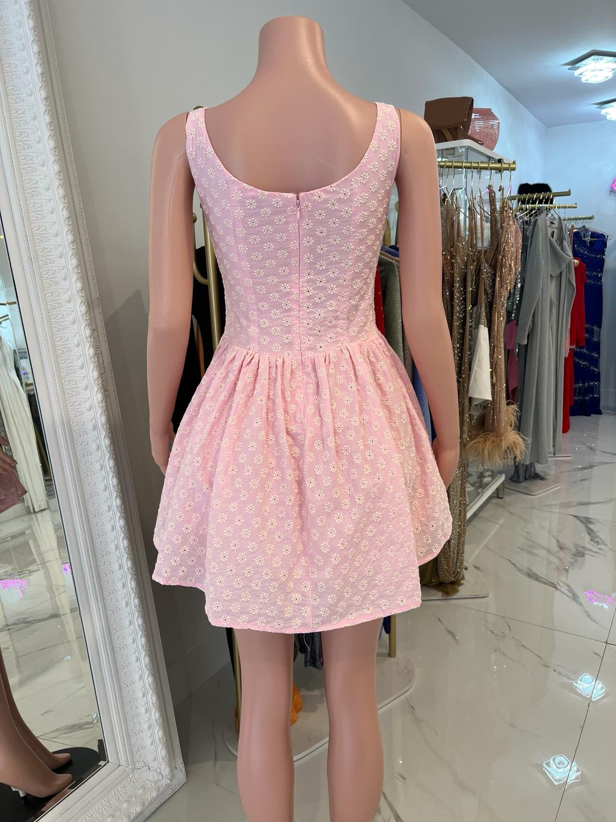 Baby Pink Mini Dress