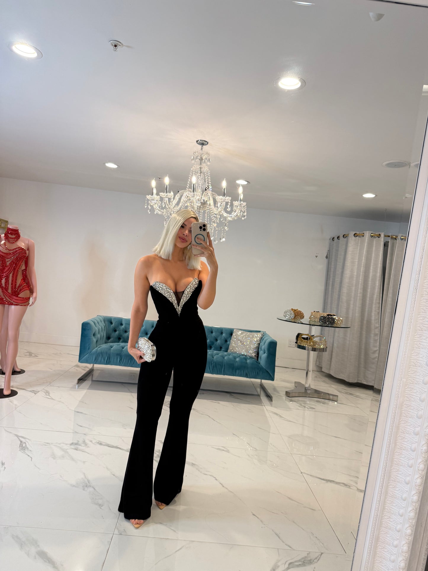 Talk and Strut Jumpsuit Black