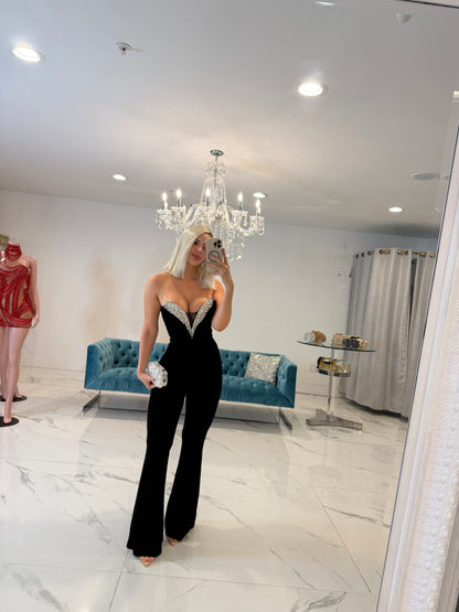 Talk and Strut Jumpsuit Black