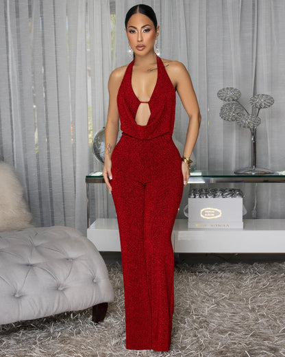 I Just Needed You Jumpsuit Rojo vino