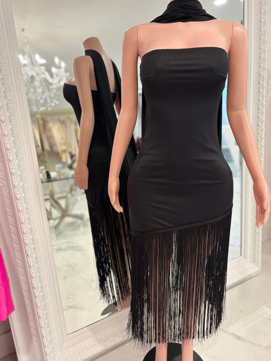 Time To Be Alive Midi Dress Black