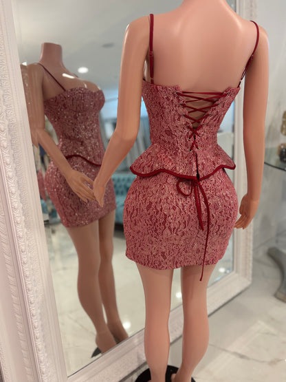 A Beautiful Miracle Skirt Set Red