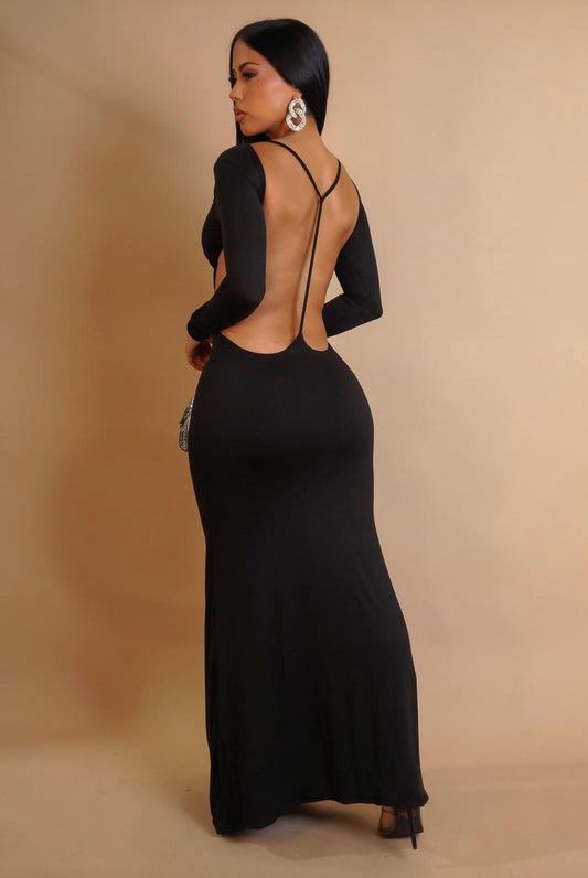 Sexy And Elegant Maxi Dress Black