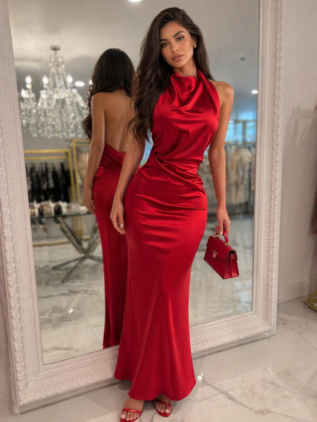 Killing Edge Style Maxi Dress Red