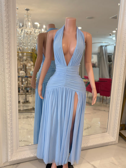 Magi Mesh Ruched Maxi Dress