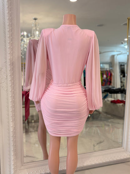 Baby Pink Mini Dress