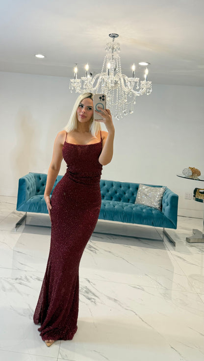 If Only I Had You Maxi Dress Rojo Vino