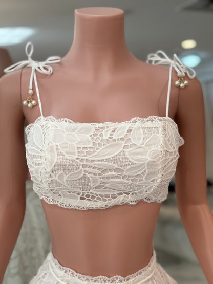 Lacy Floral Skirt Set