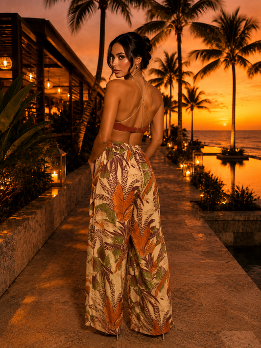 Getting Wild Pant Set Orange
