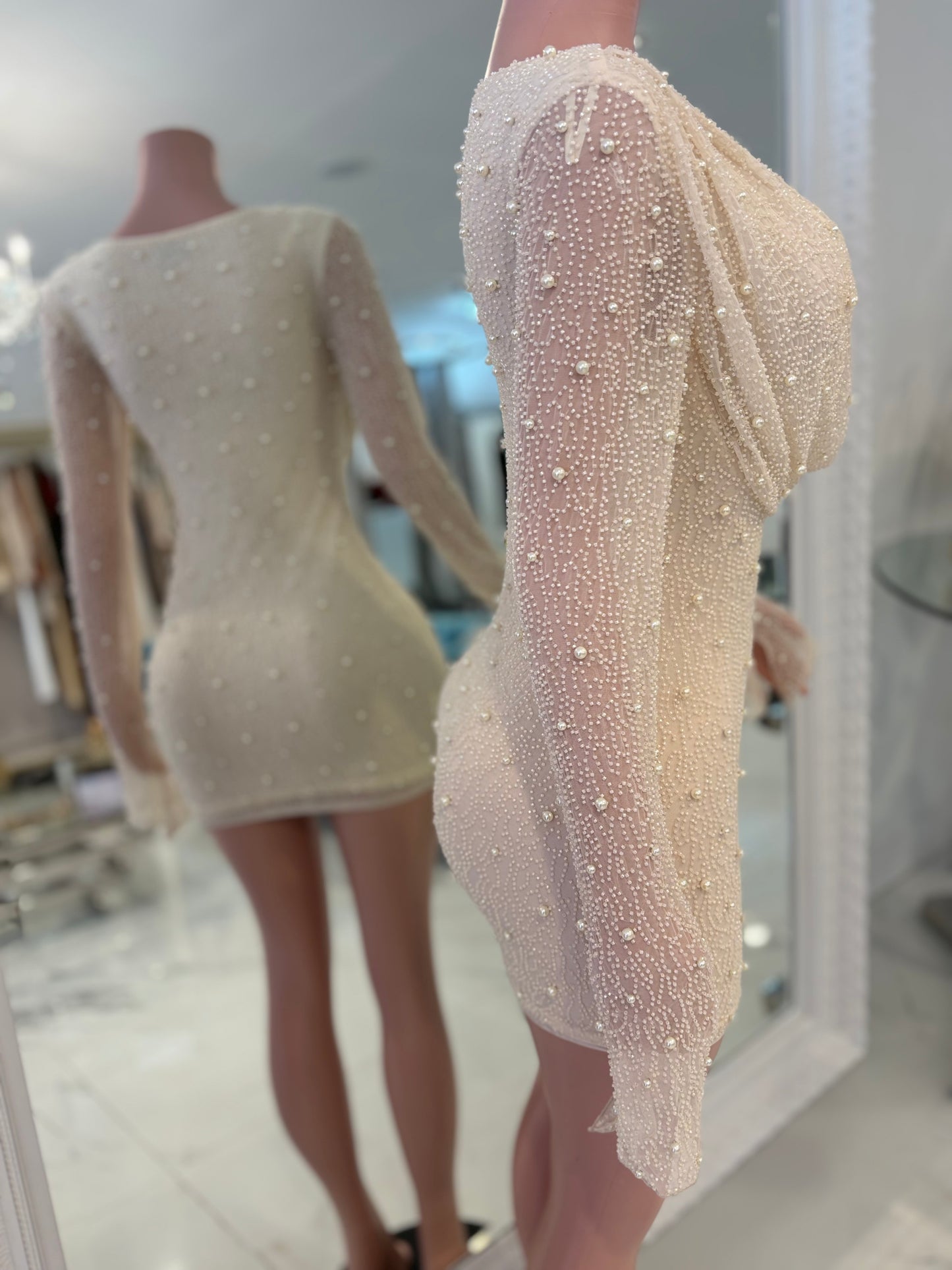 A New Look is Always Needed Mini Dress Nude