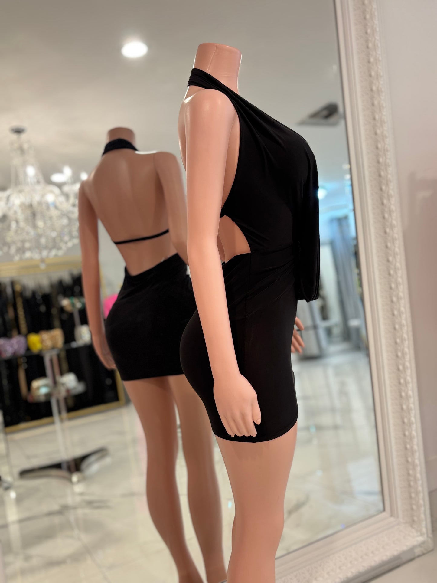 Eat Your Heart Baby Mini Dress Black