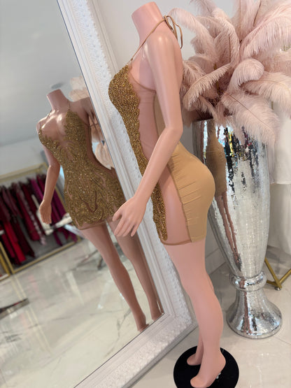 Greatest Treasure Mini Dress Gold