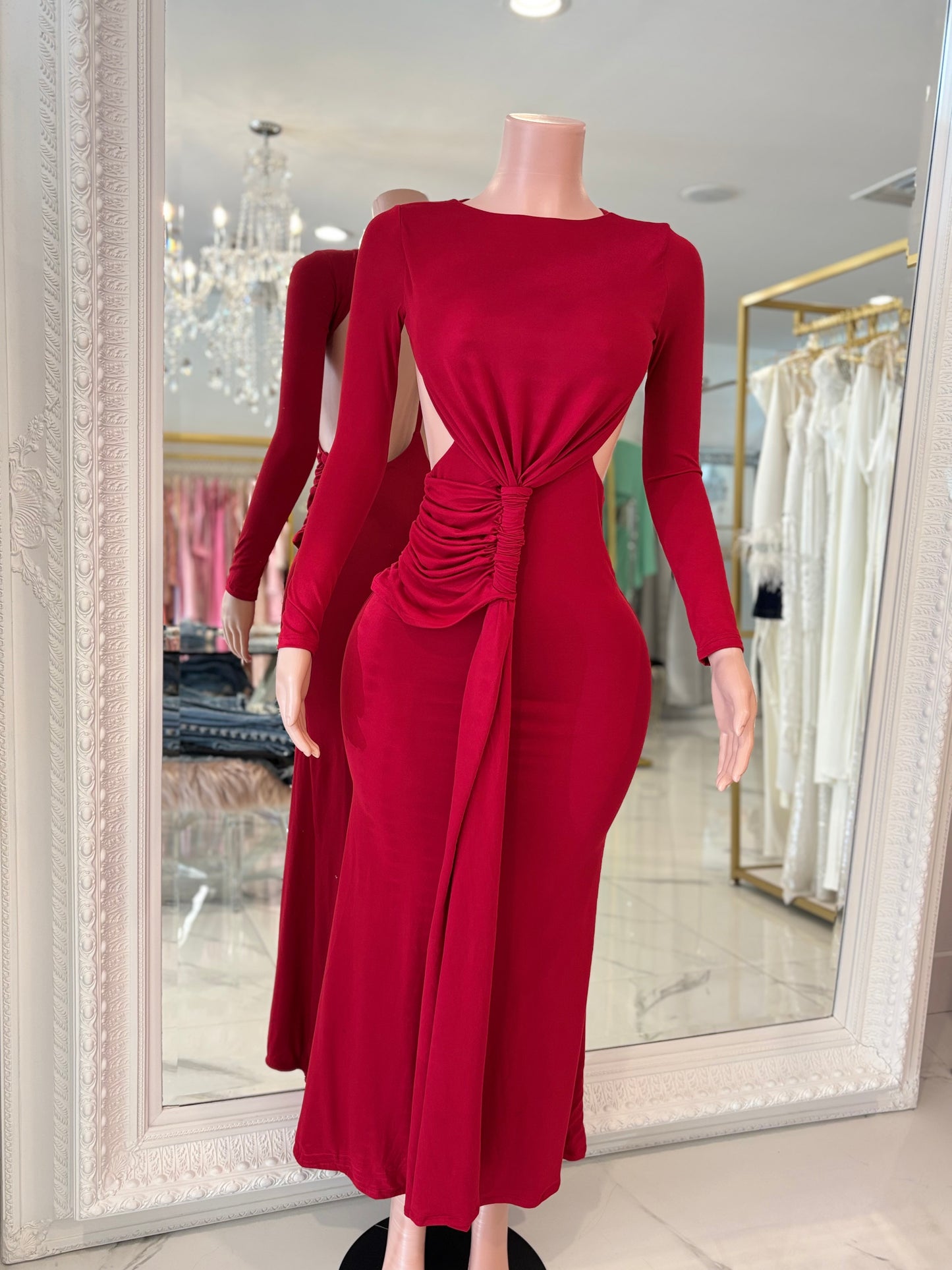 Sexy and Elegant Maxi Dress Red