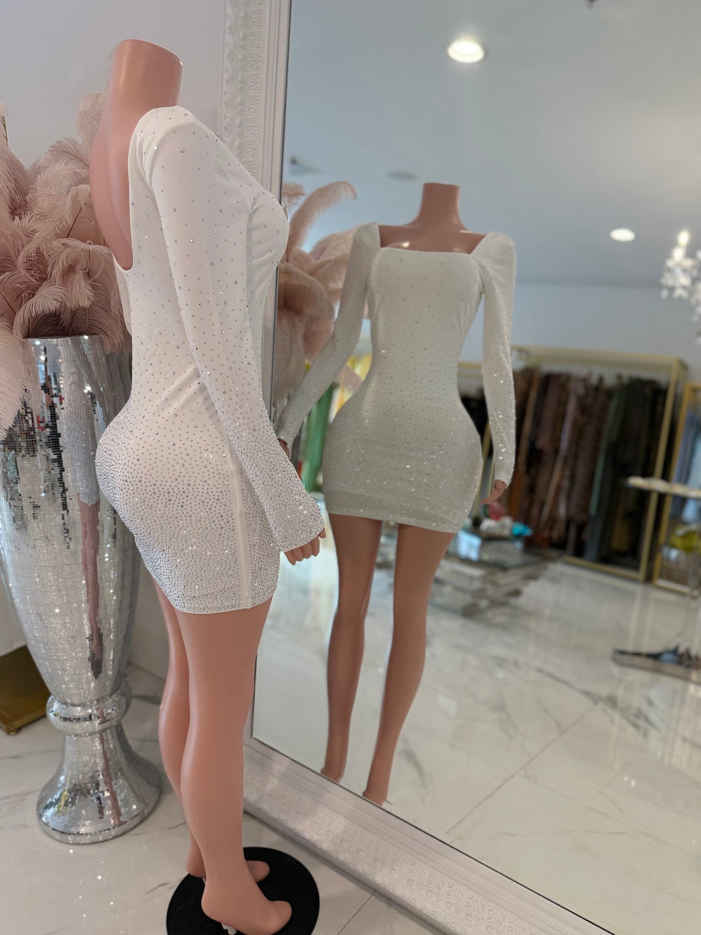 What a Beauty I Am Mini Dress White