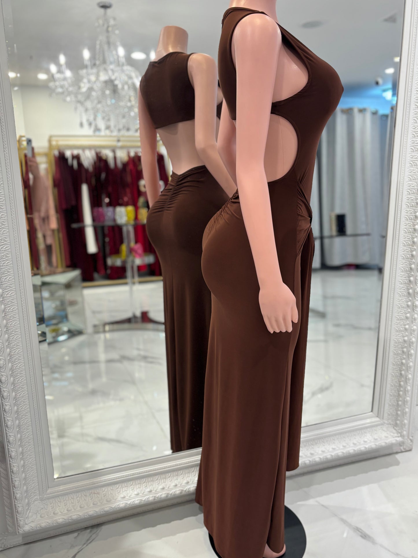 I´ll be the Very Best Maxi Dress Brown