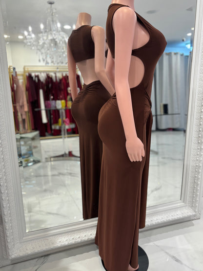 I´ll be the Very Best Maxi Dress Brown