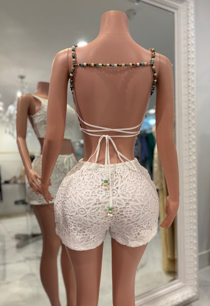 Summer Short Set White