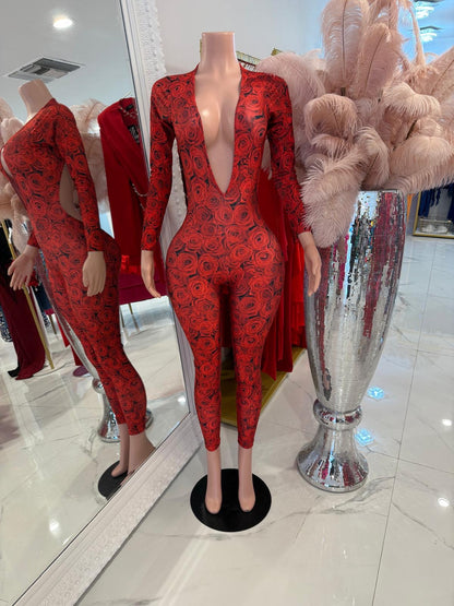 5 Seconds To The Future Jumpsuit Red