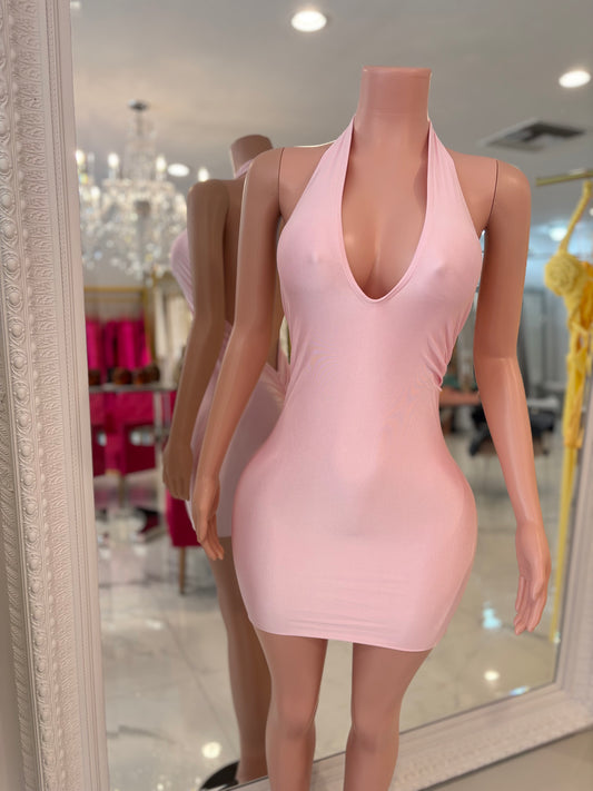 Baby Pink Mini Dress
