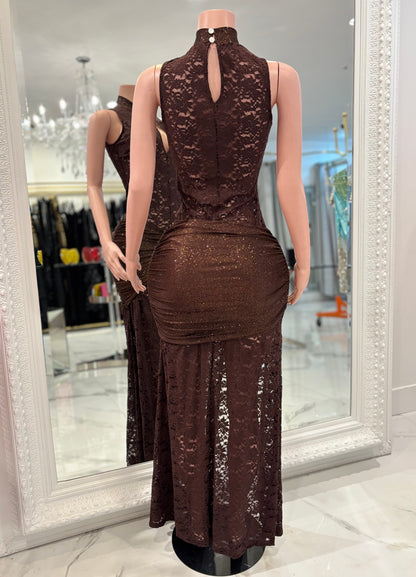 Do I Mesmerize You Maxi Dress Brown
