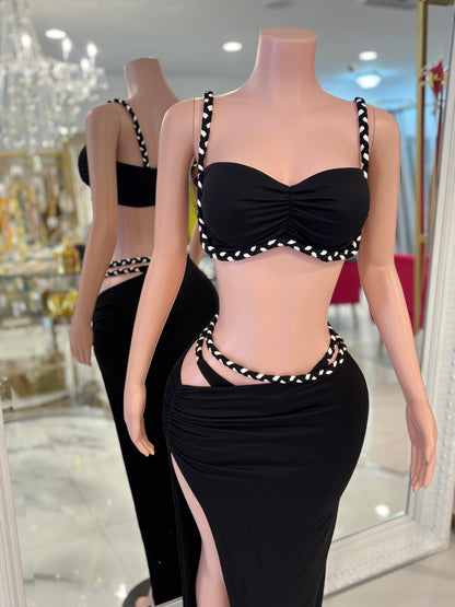 Electric Bloom Skirt Set