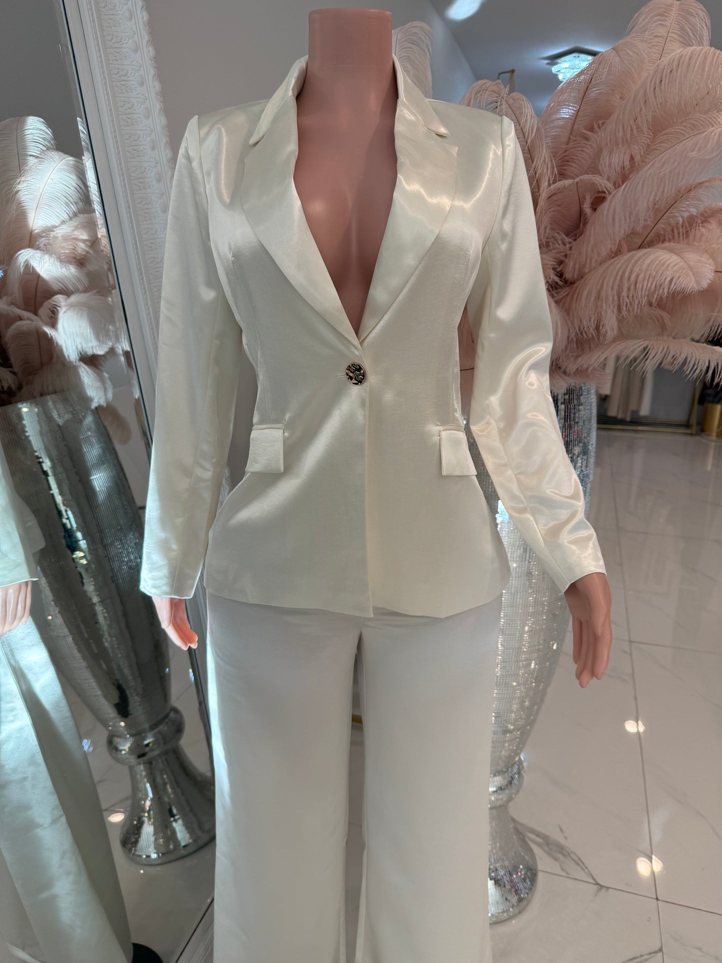 I Am the Only One Pant Set White