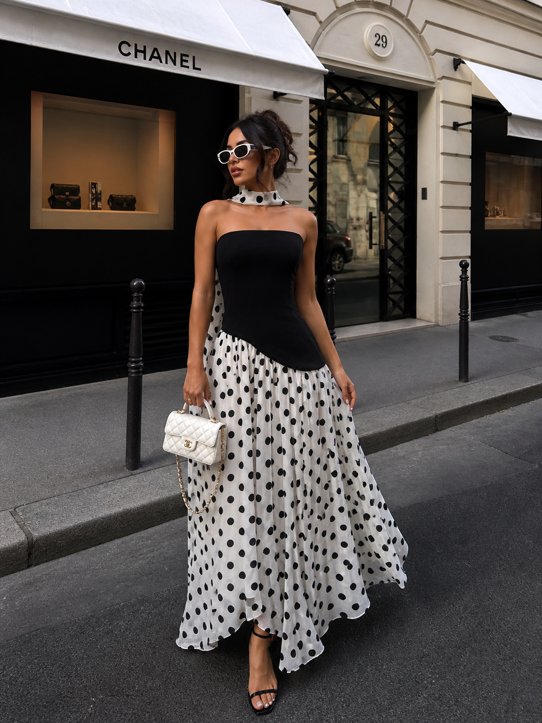 Black and White Maxi Dress