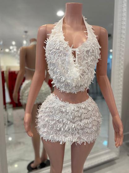 Honey Skirt Set White