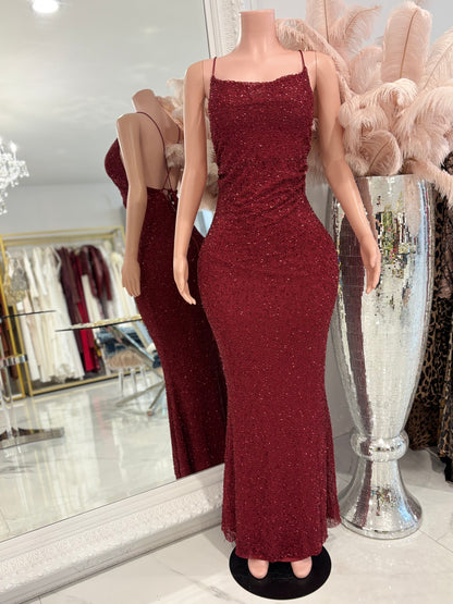 If Only I Had You Maxi Dress Rojo Vino