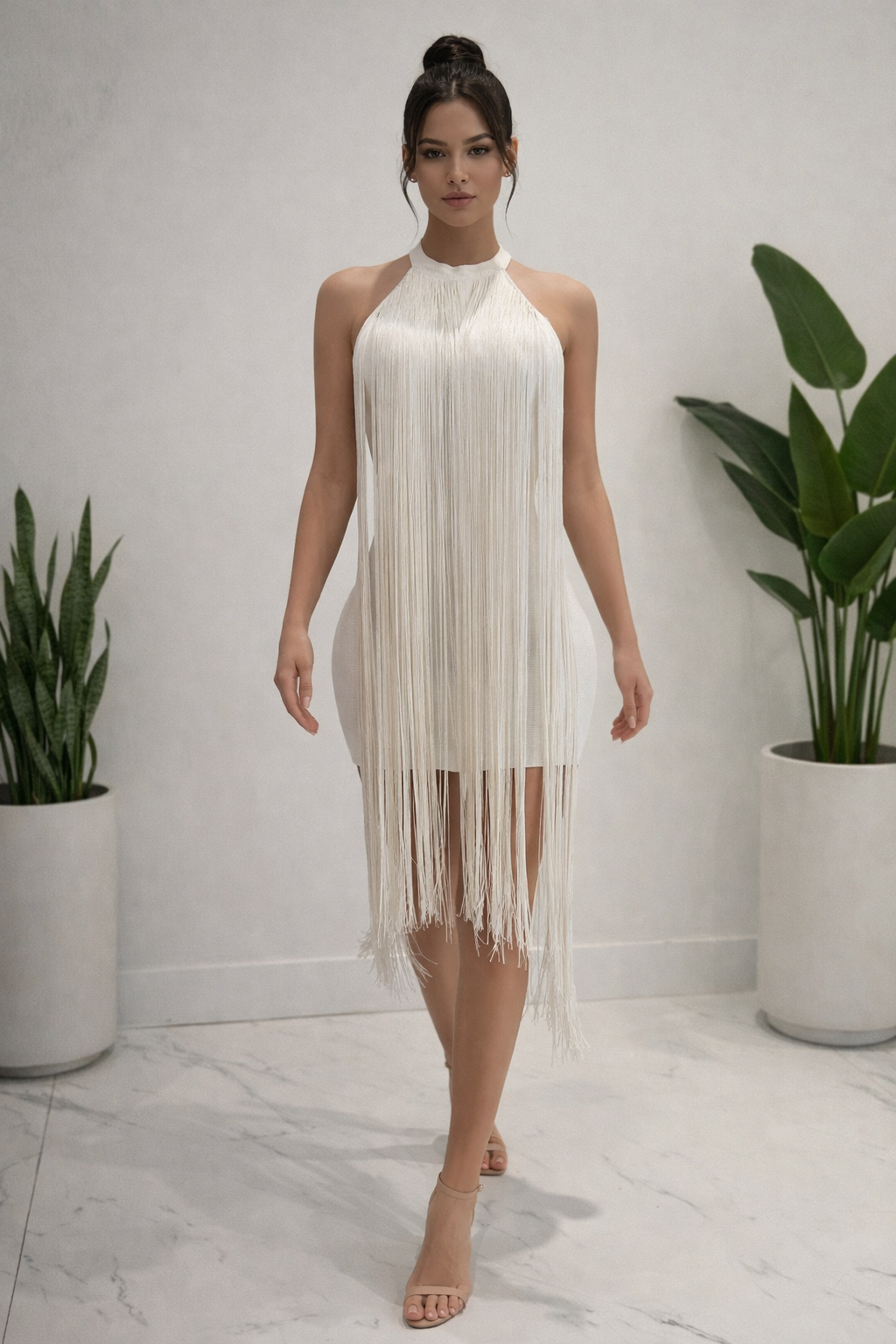 It Got That Swing Mini Dress Crema