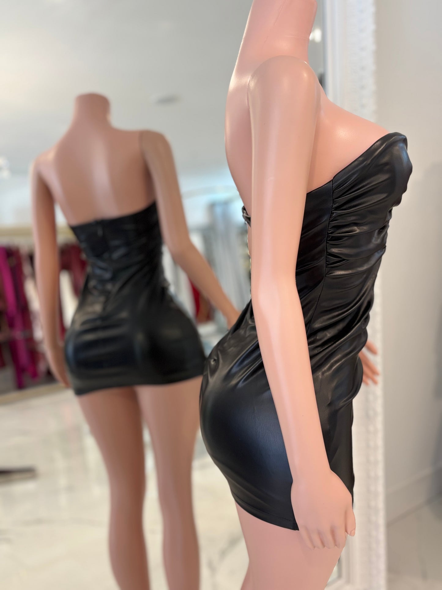 Let Me Serve Mini Dress Black