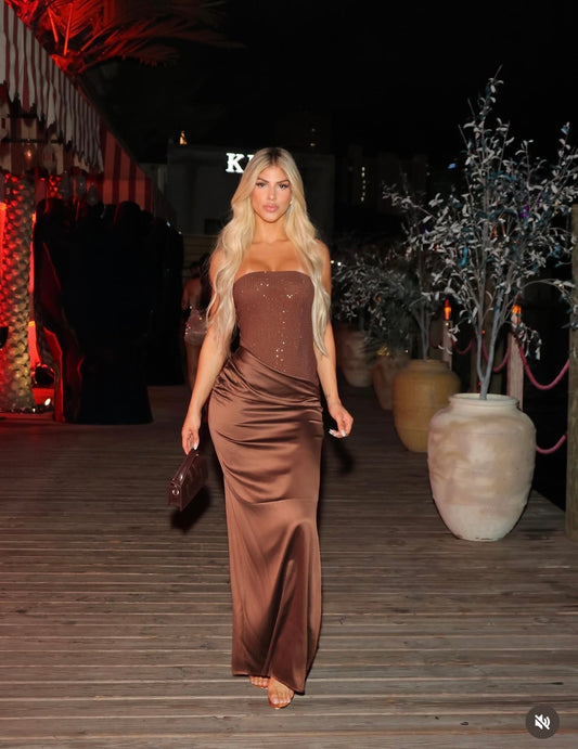 All This is Real Maxi Dress Brown