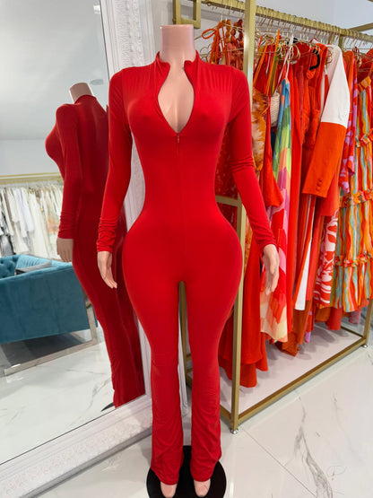 Night To Remember Jumpsuit Red