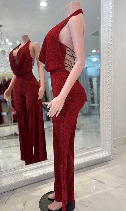I Just Needed You Jumpsuit Rojo vino