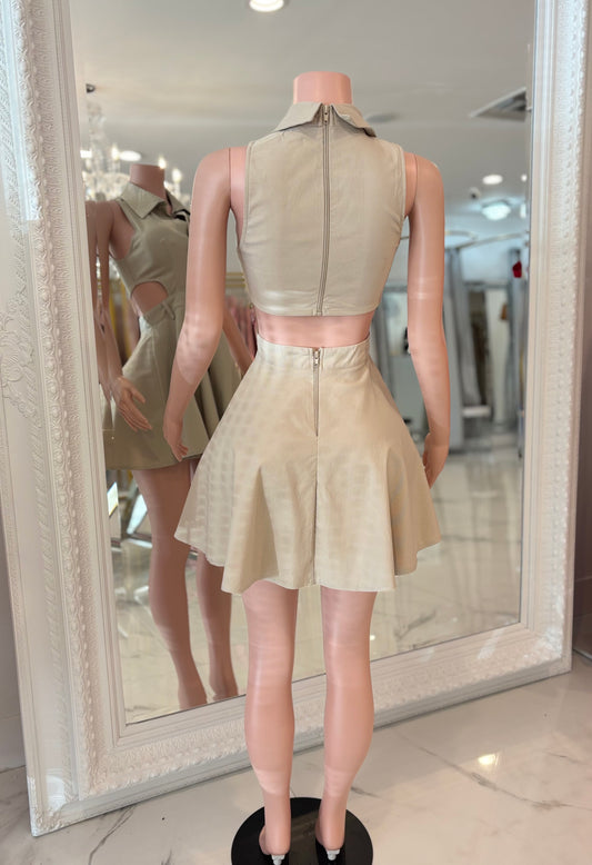 Seascape Mini Dress Nude