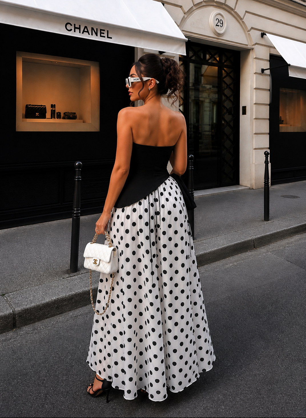 Black and White Maxi Dress