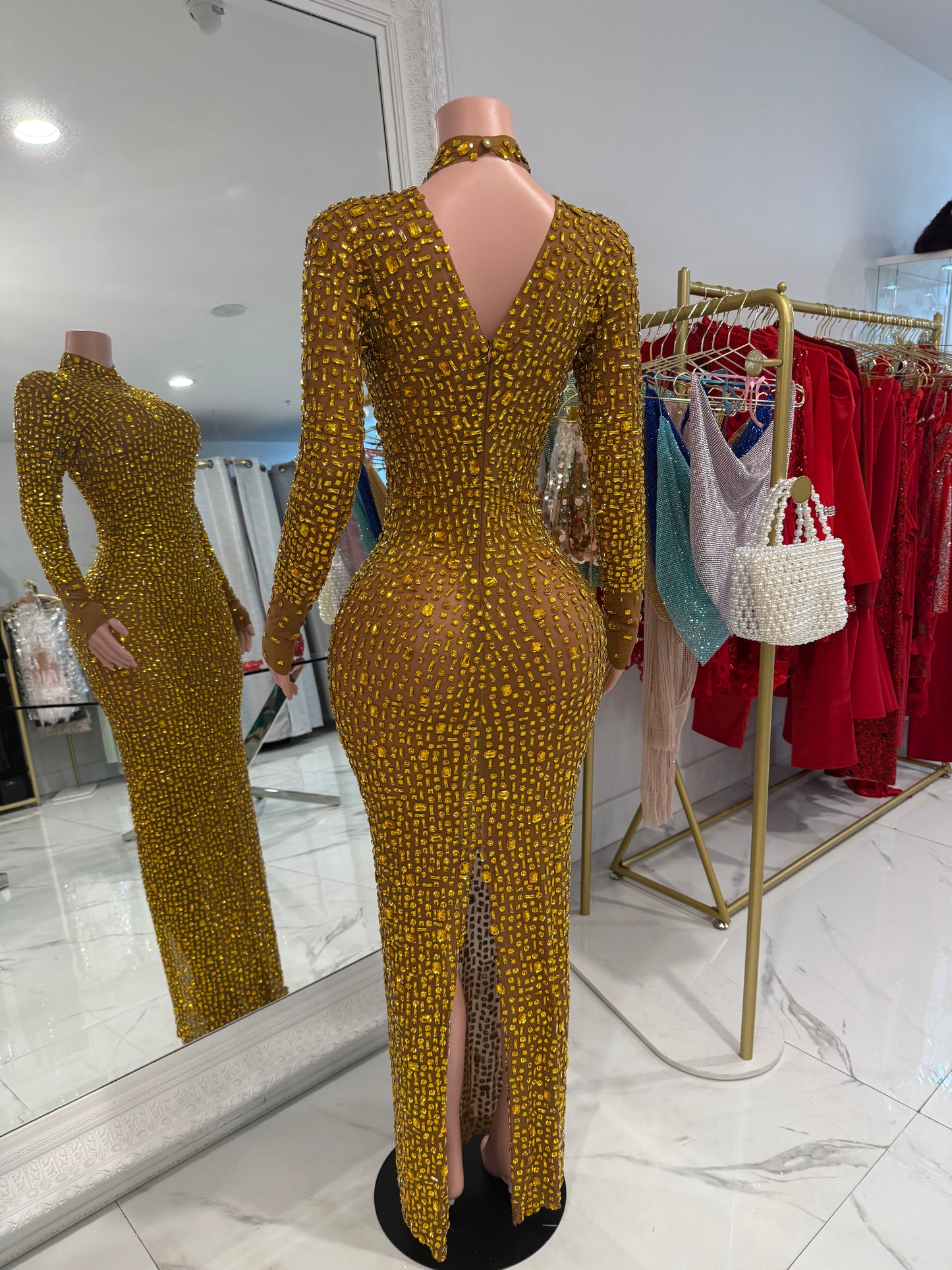 Glamour Maxi Dress Amarrillo