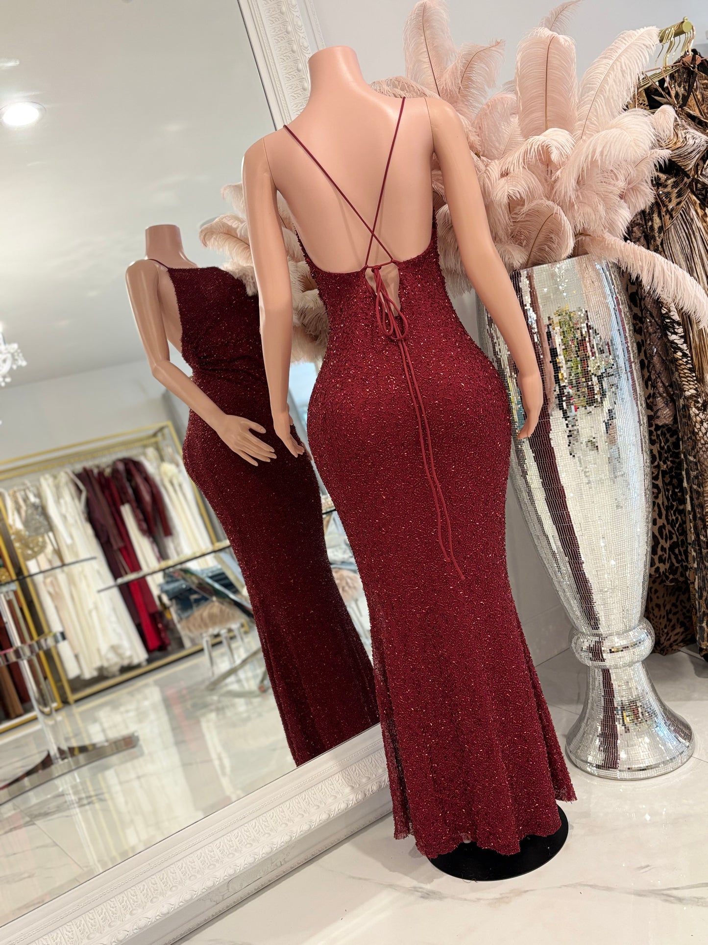 If Only I Had You Maxi Dress Rojo Vino