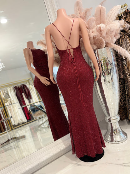 If Only I Had You Maxi Dress Rojo Vino