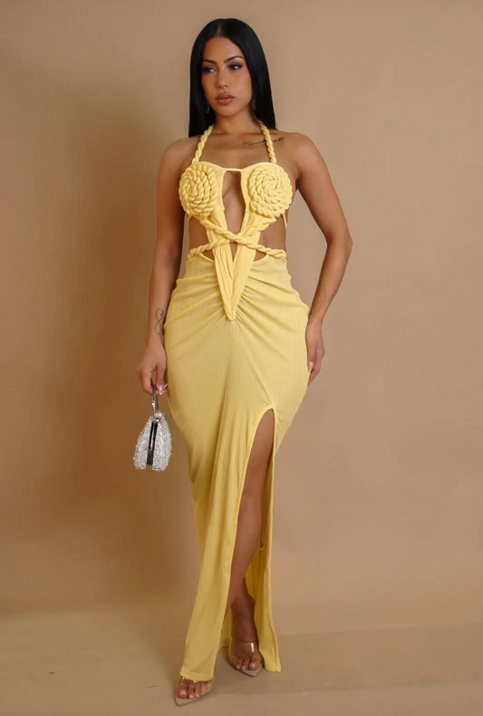 Venus Bound Ruched Maxi Dress