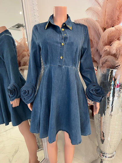 Chic Casual Midi Dress Jeans