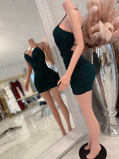 Come to Me Darling Mini Dress Green