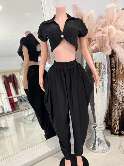 Don’t Even Bother Boy Pant Set Black