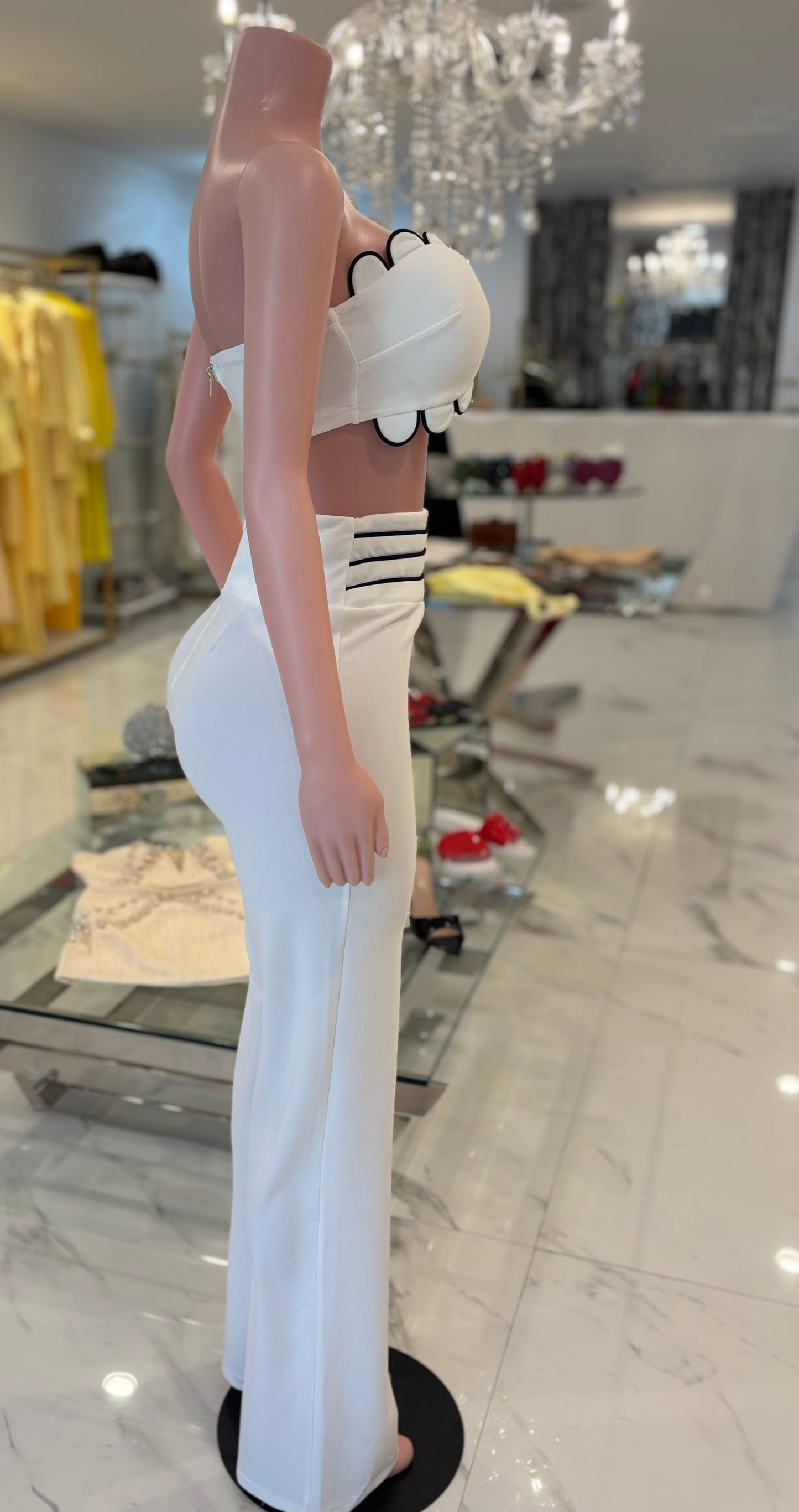 Sit There and Be Pretty Pant Set White