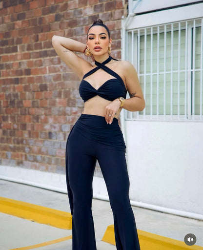Sapphire Muse Pant Set Black