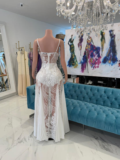 Opal Dream Lace Maxi Dress White