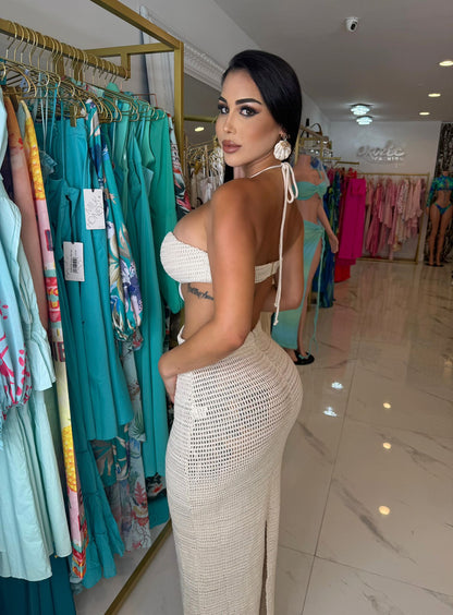 Oceana Mirage  Crochet Shell Skirt Set